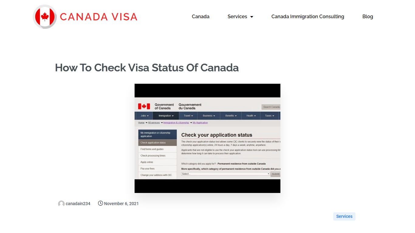 How To Check Visa Status Of Canada - Canada Visa